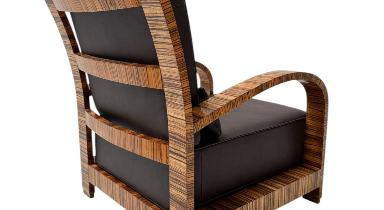 Two Art Deco Lounge Chairs with Leather Cushions France, 1930s